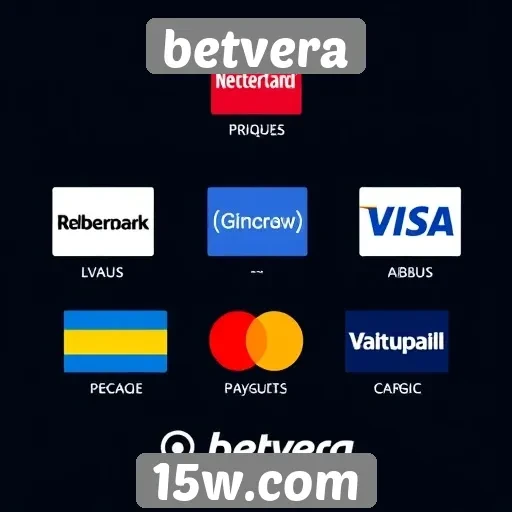 Métodos de pagamento disponíveis no betvera